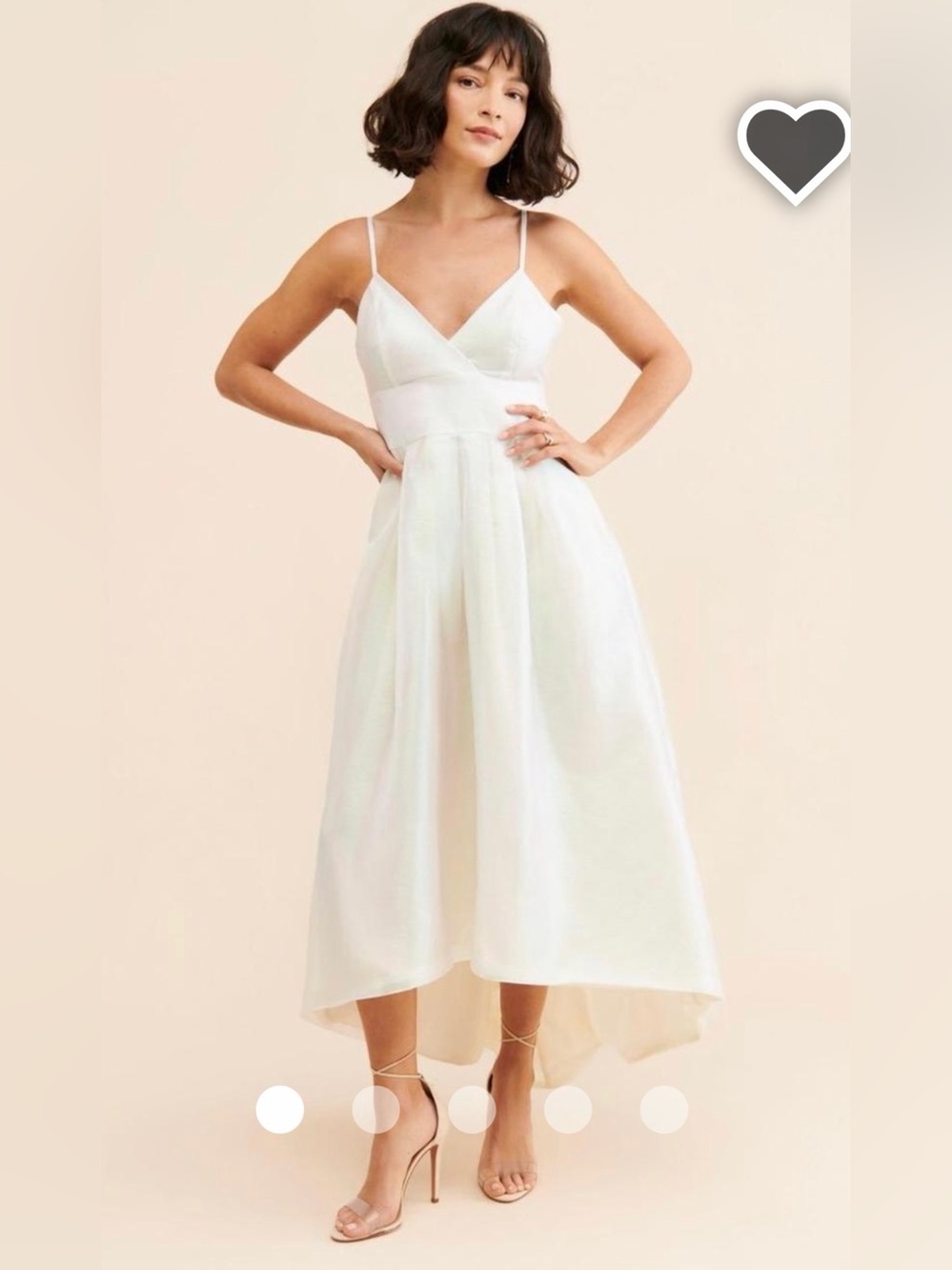 Hutch Iridescent Ivory Spaghetti-Strap A-Line Wedding Dress